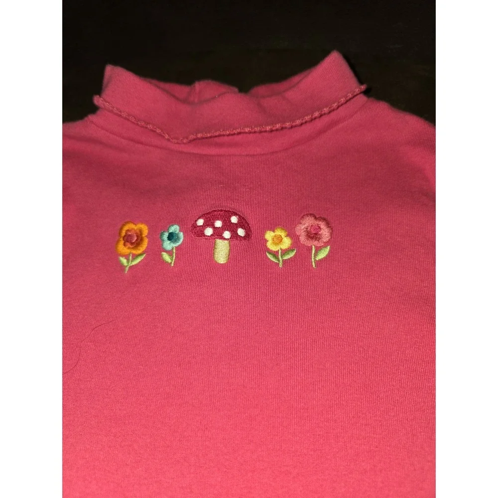 Gymboree woodland friends floral mushroom turtleneck top size 5t